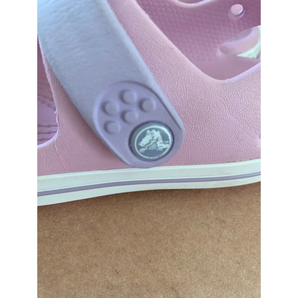 Crocs Bayaband Sandal Kids Size 11 Pink Lavender Excellent Strappy Water Shoe